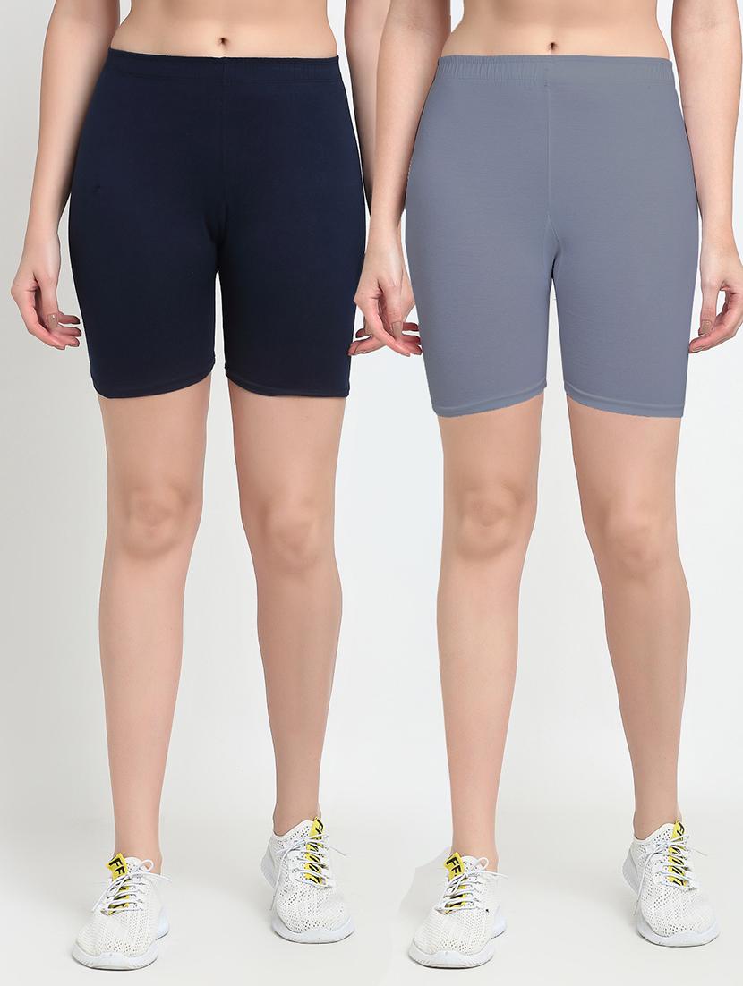 pack of 2 mid rise solid short - 18903784 - Zoom Image - 0