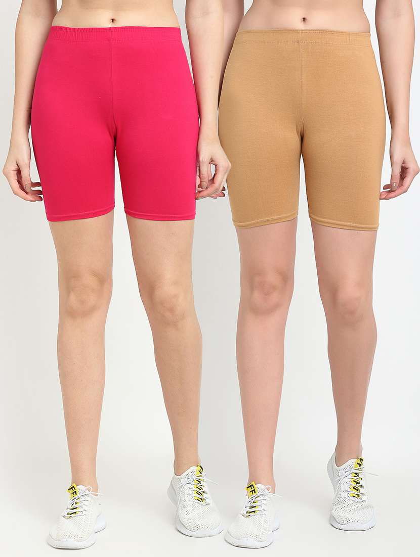 pack of 2 mid rise solid short
