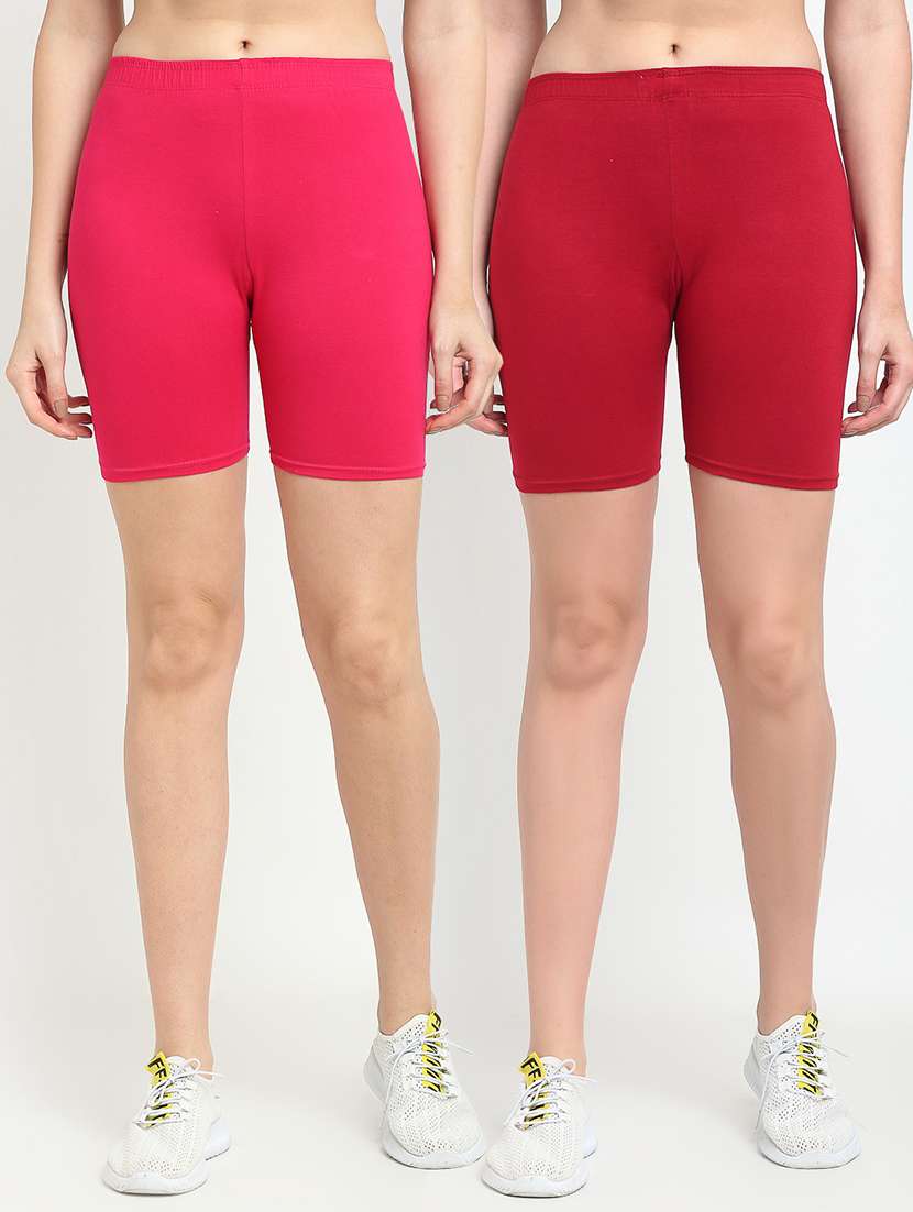 pack of 2 mid rise solid short