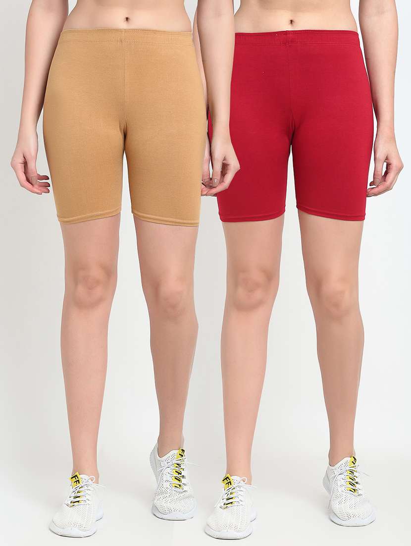 pack of 2 mid rise solid short