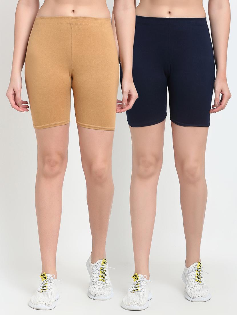 pack of 2 mid rise solid short - 18903795 - Zoom Image - 0