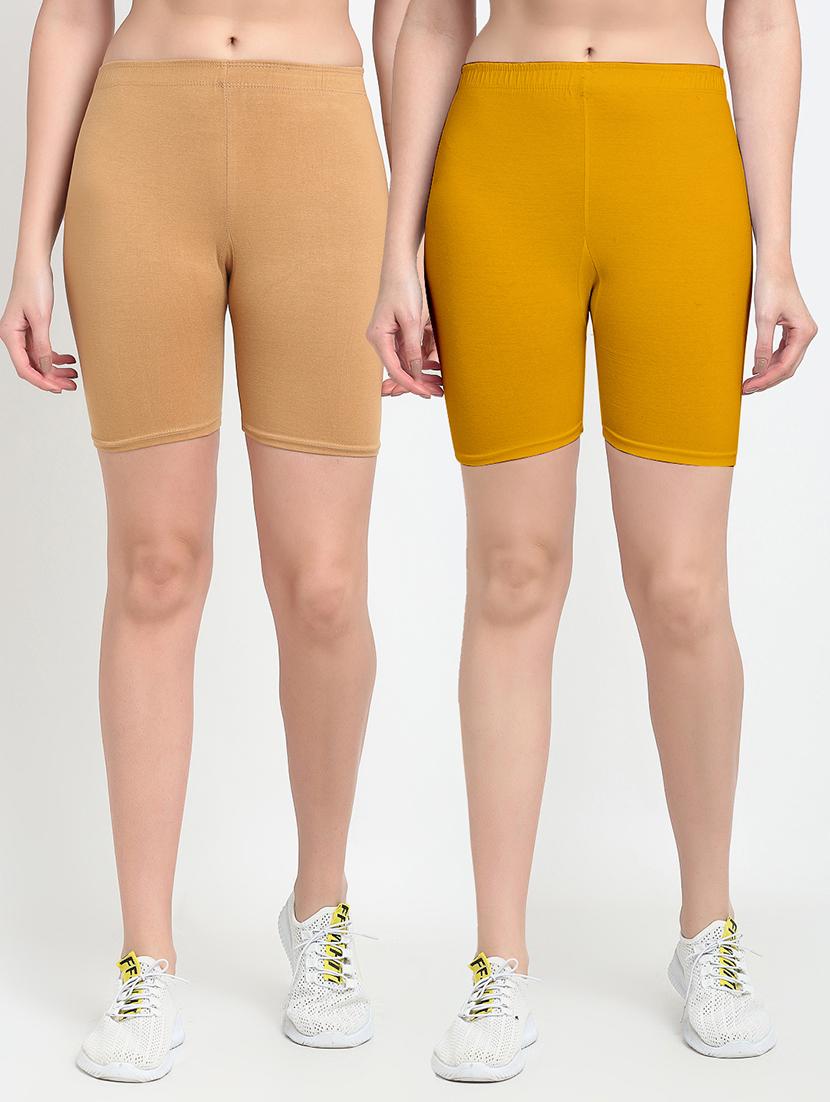 pack of 2 mid rise solid short - 18903797 -  Zoom Image - 0
