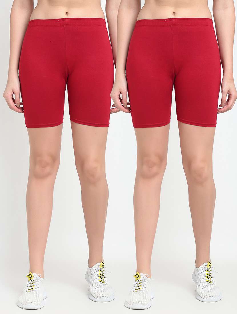 pack of 2 mid rise solid short
