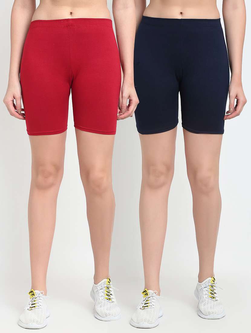 pack of 2 mid rise solid short