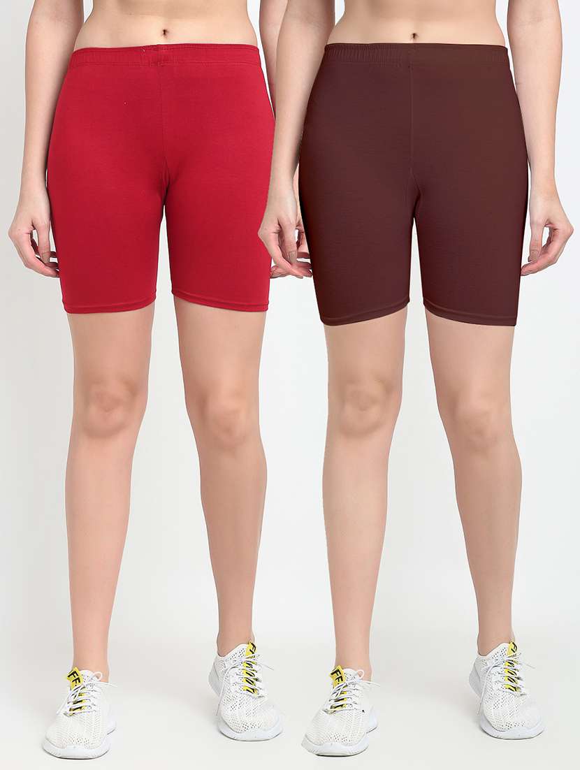 pack of 2 mid rise solid short
