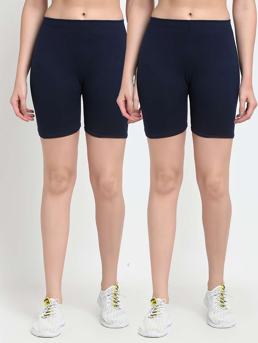 pack of 2 mid rise solid short