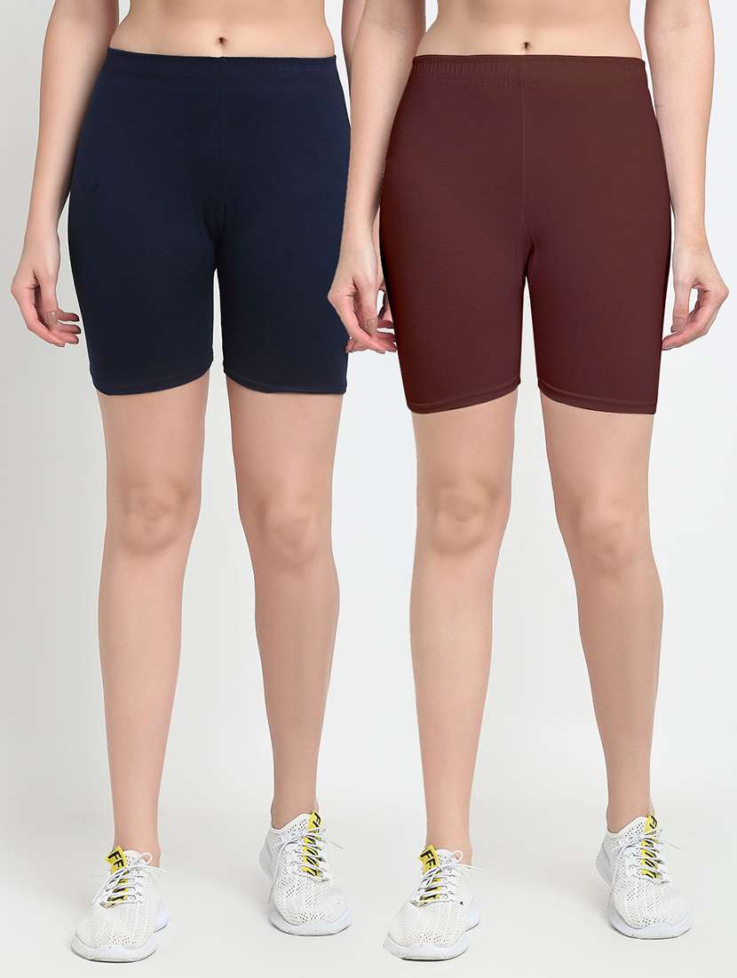 pack of 2 mid rise solid short