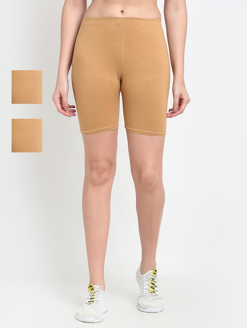 pack of 2 mid rise solid short - 18903927 - Zoom Image - 0