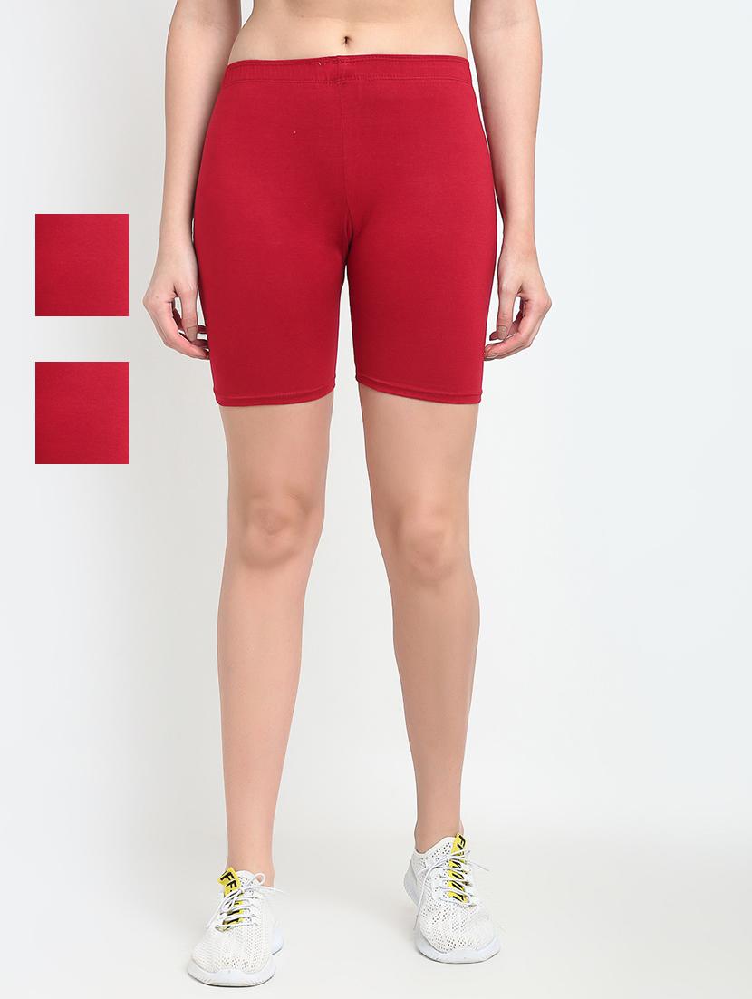 pack of 2 mid rise solid short - 18903928 - Zoom Image - 0
