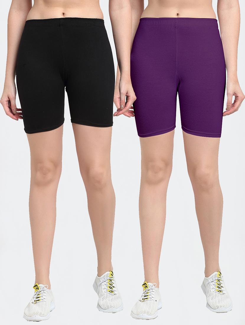 pack of 2 mid rise solid short - 18903938 - Zoom Image - 0
