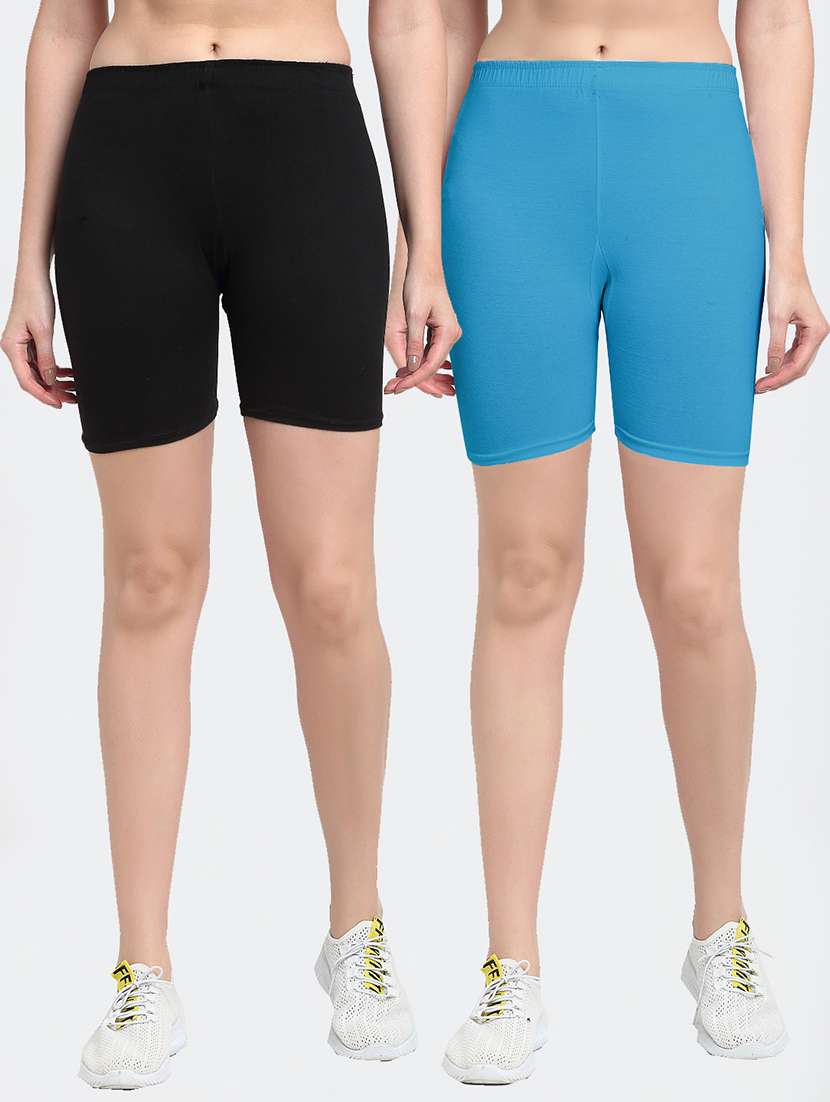pack of 2 mid rise solid short