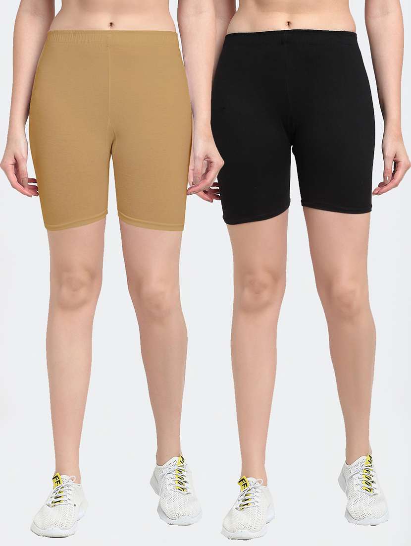 pack of 2 mid rise solid short