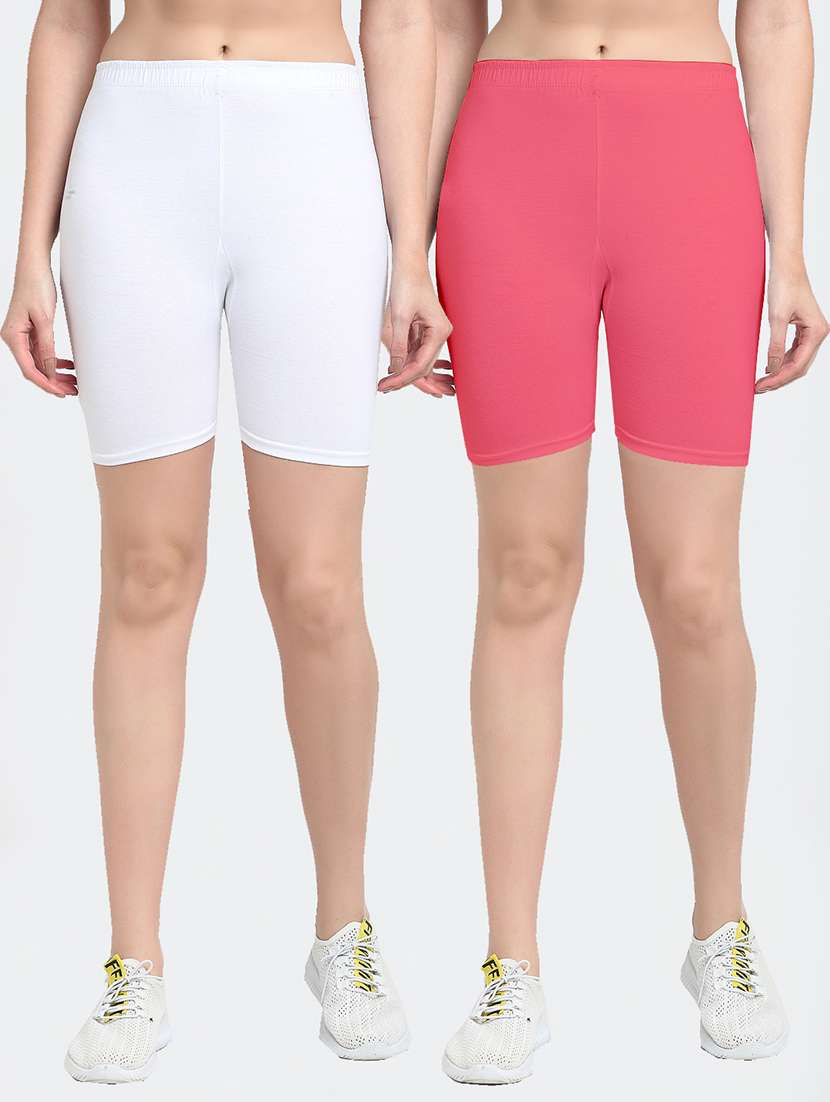 pack of 2 mid rise solid short