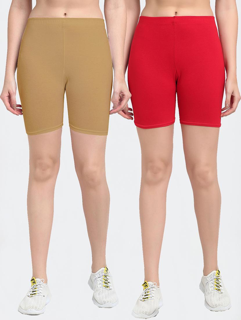 pack of 2 mid rise solid short - 18903950 -  Zoom Image - 0