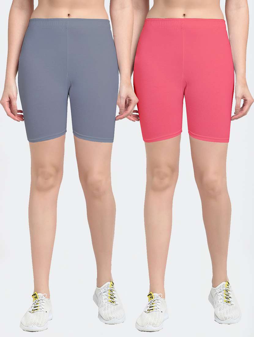 pack of 2 mid rise solid short