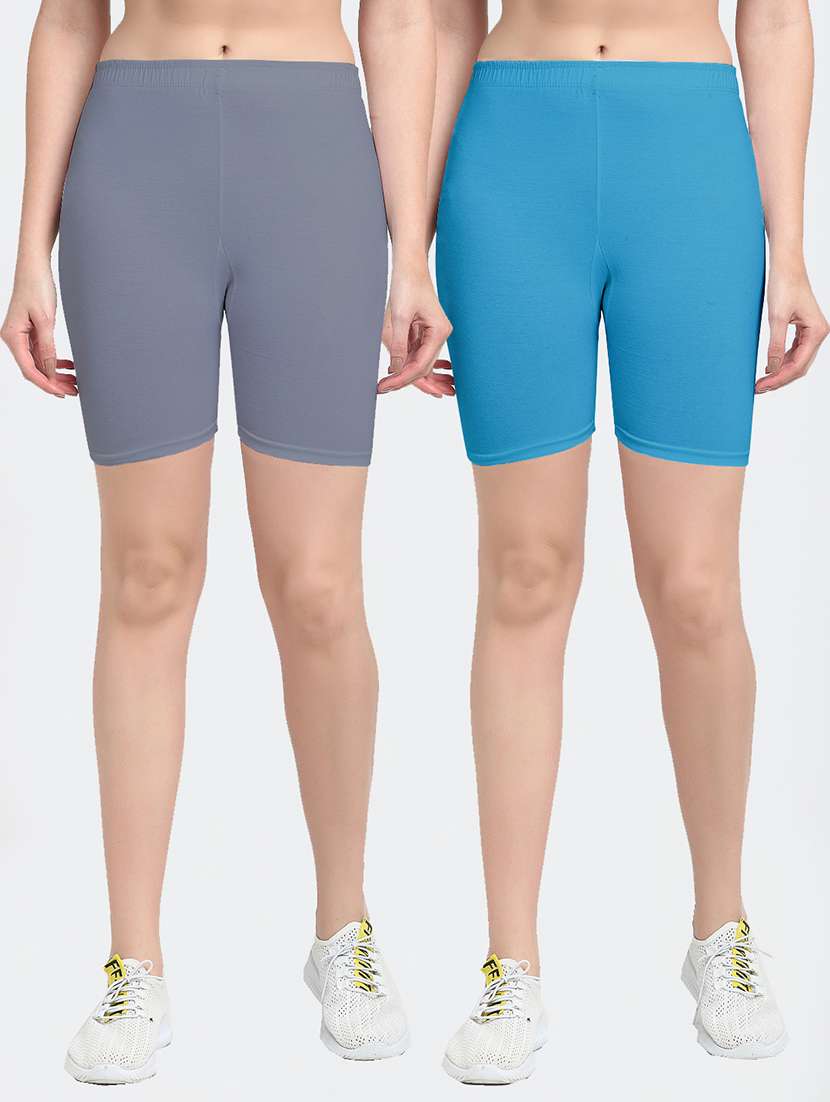 pack of 2 mid rise solid short