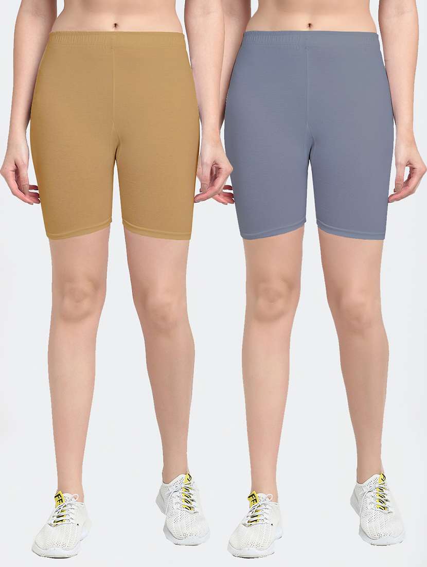 pack of 2 mid rise solid short