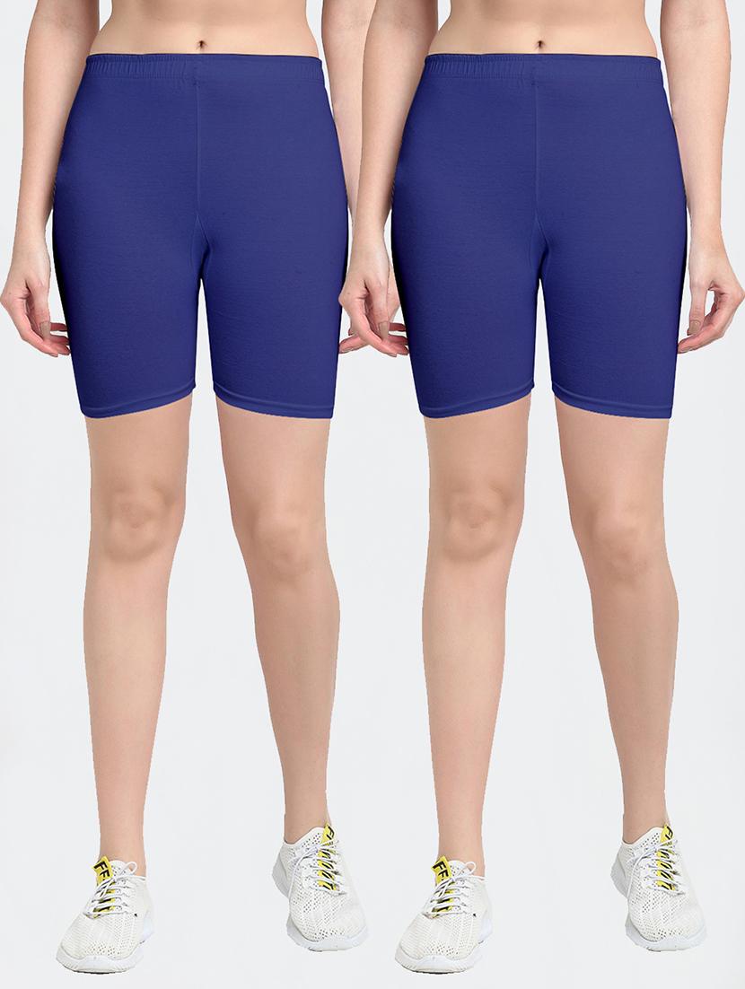 pack of 2 mid rise solid short - 18903956 -  Zoom Image - 0