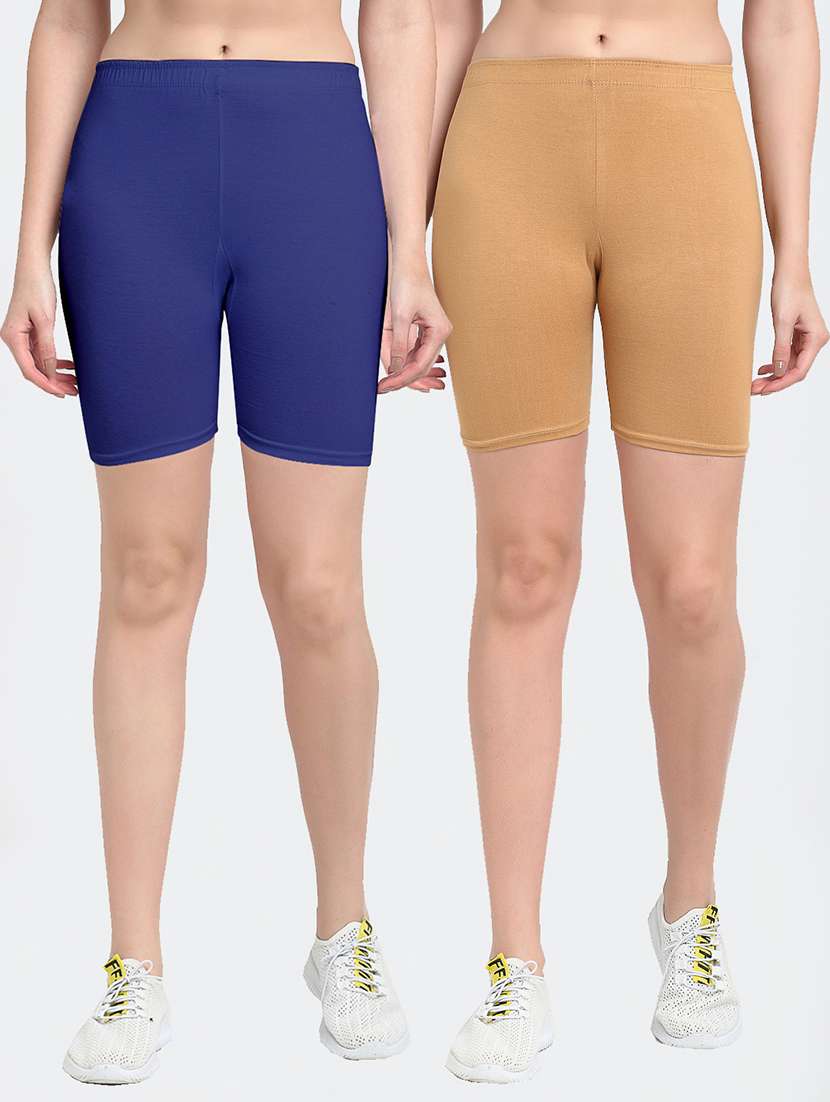 pack of 2 mid rise solid short