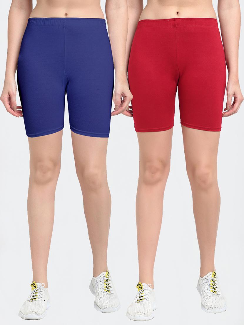 pack of 2 mid rise solid short - 18903959 -  Zoom Image - 0