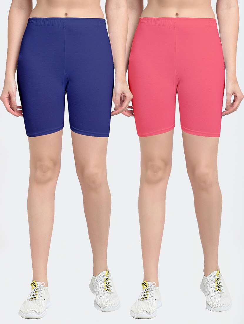 pack of 2 mid rise solid short