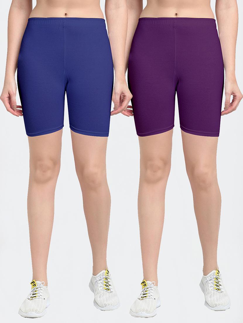 pack of 2 mid rise solid short - 18903961 -  Zoom Image - 0