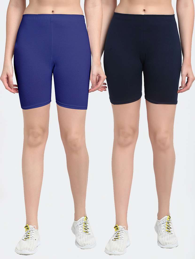 pack of 2 mid rise solid short
