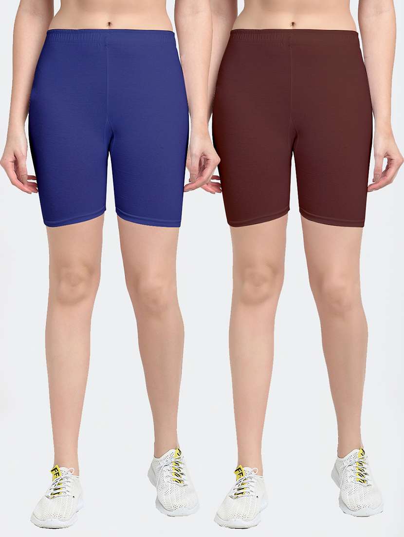 pack of 2 mid rise solid short
