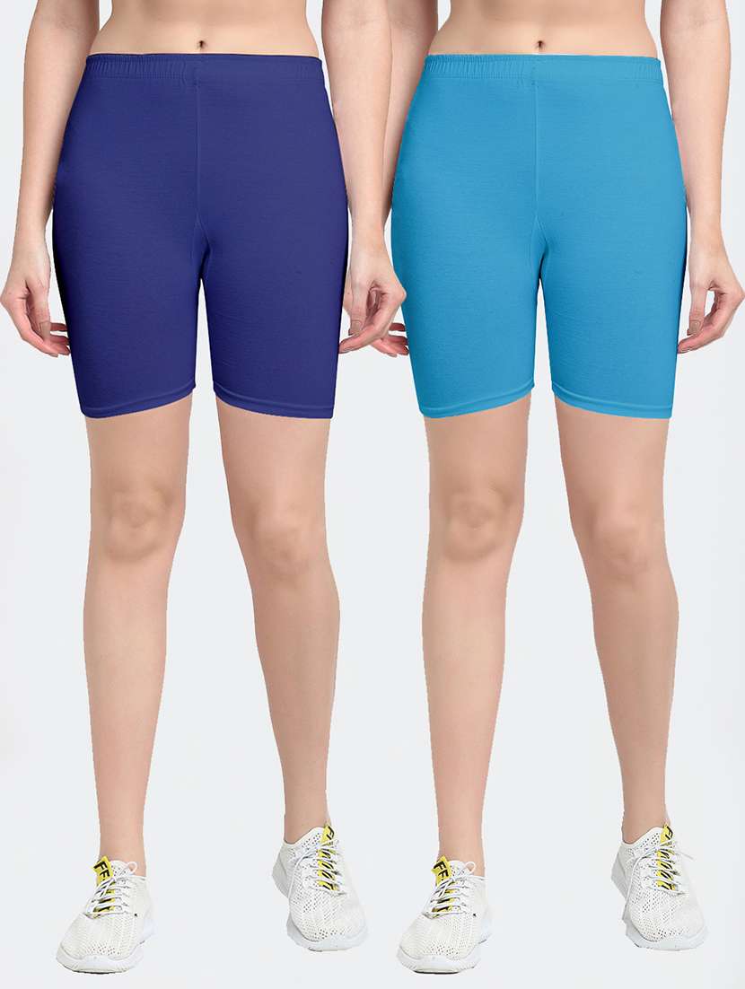 pack of 2 mid rise solid short