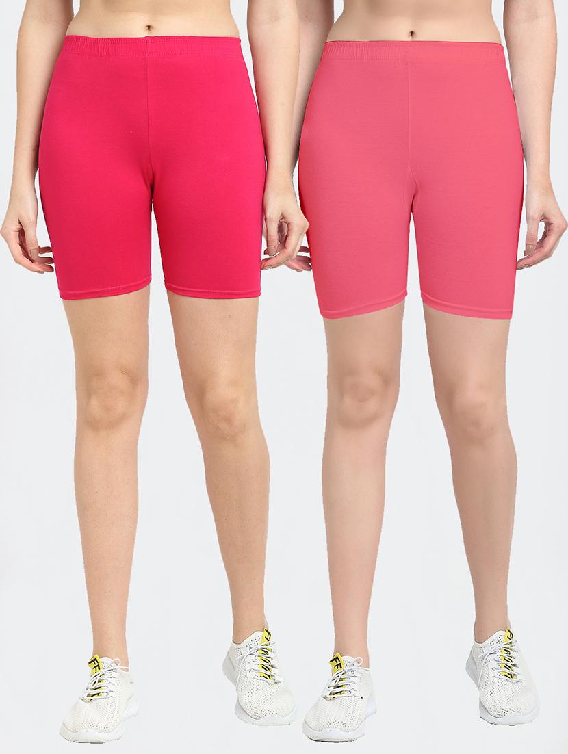 pack of 2 mid rise solid short - 18903967 -  Zoom Image - 0