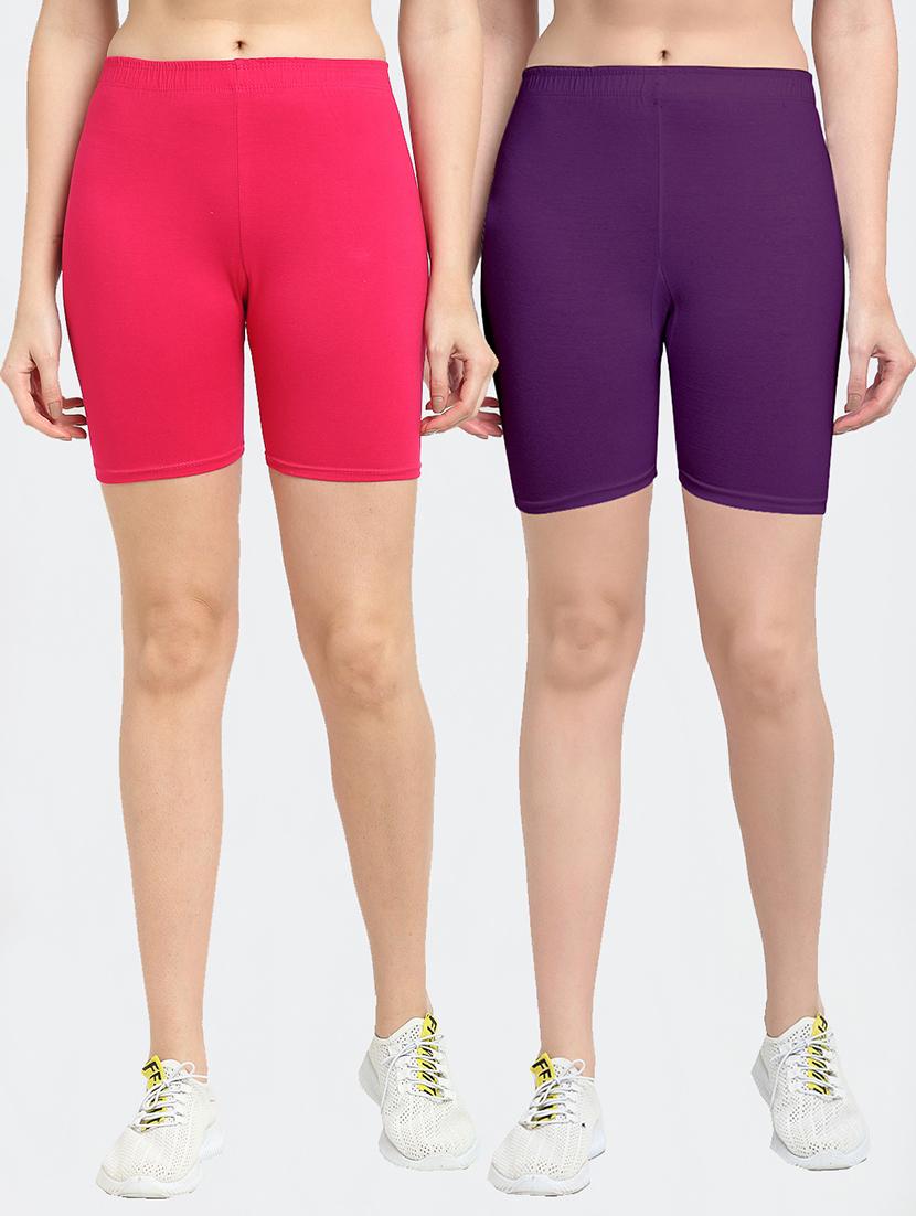 pack of 2 mid rise solid short - 18903968 - Zoom Image - 0