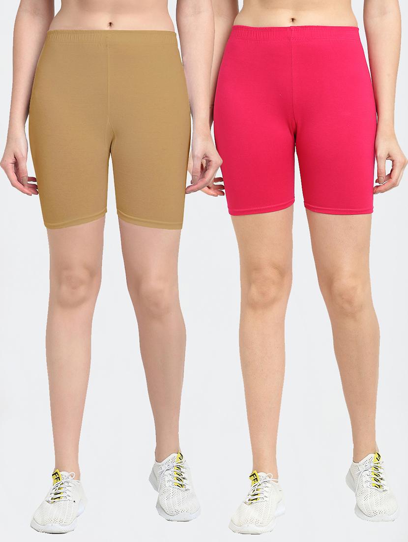 pack of 2 mid rise solid short - 18903970 -  Zoom Image - 0