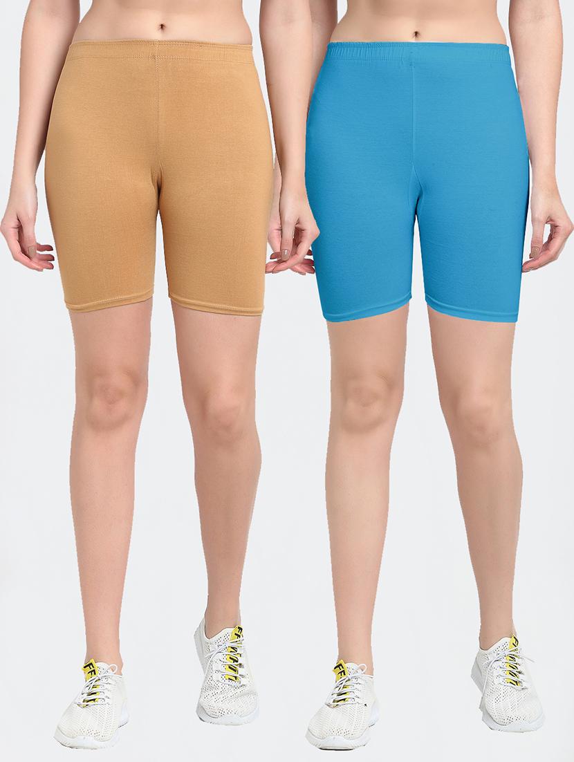 pack of 2 mid rise solid short - 18903973 -  Zoom Image - 0