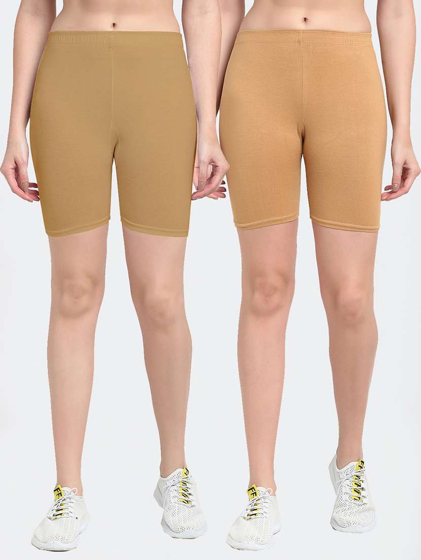 pack of 2 mid rise solid short - 18903974 -  Zoom Image - 0