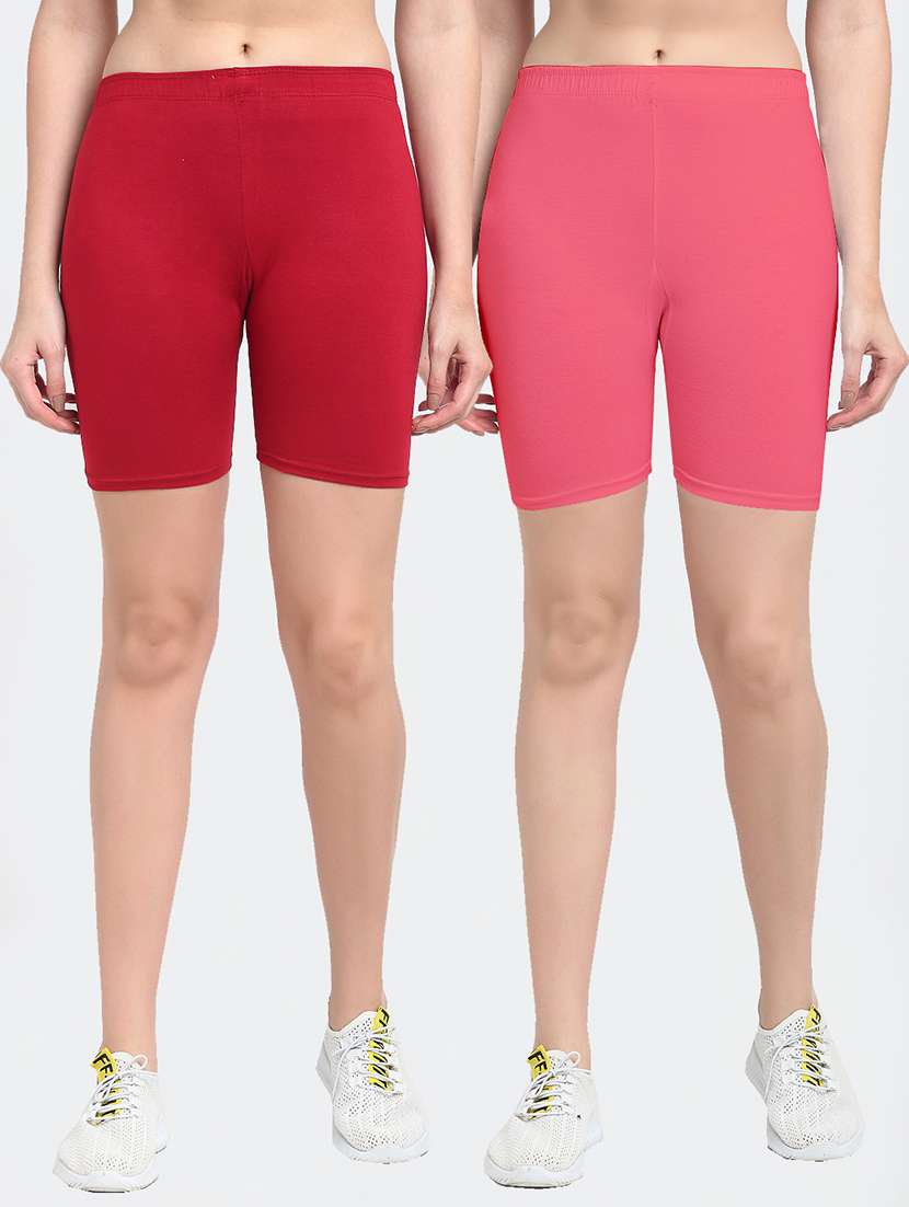 pack of 2 mid rise solid short