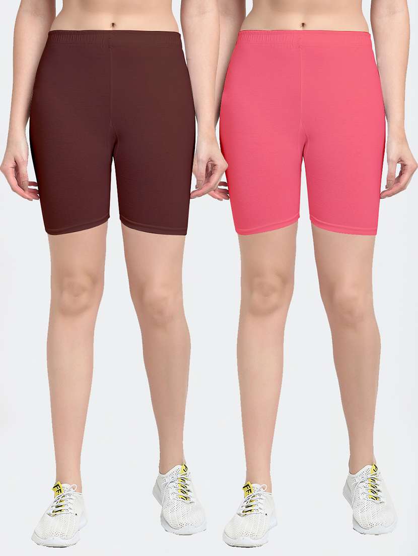 pack of 2 mid rise solid short