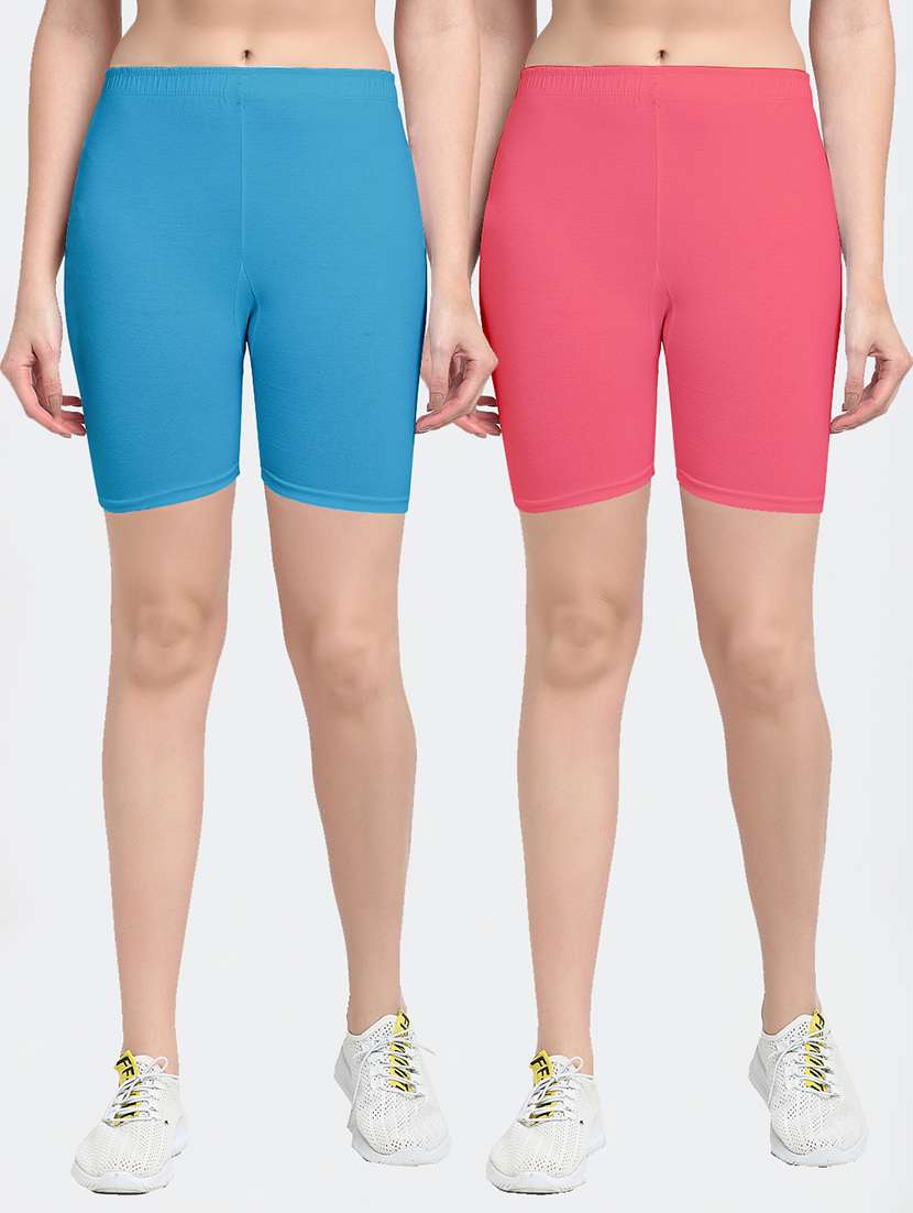 pack of 2 mid rise solid short