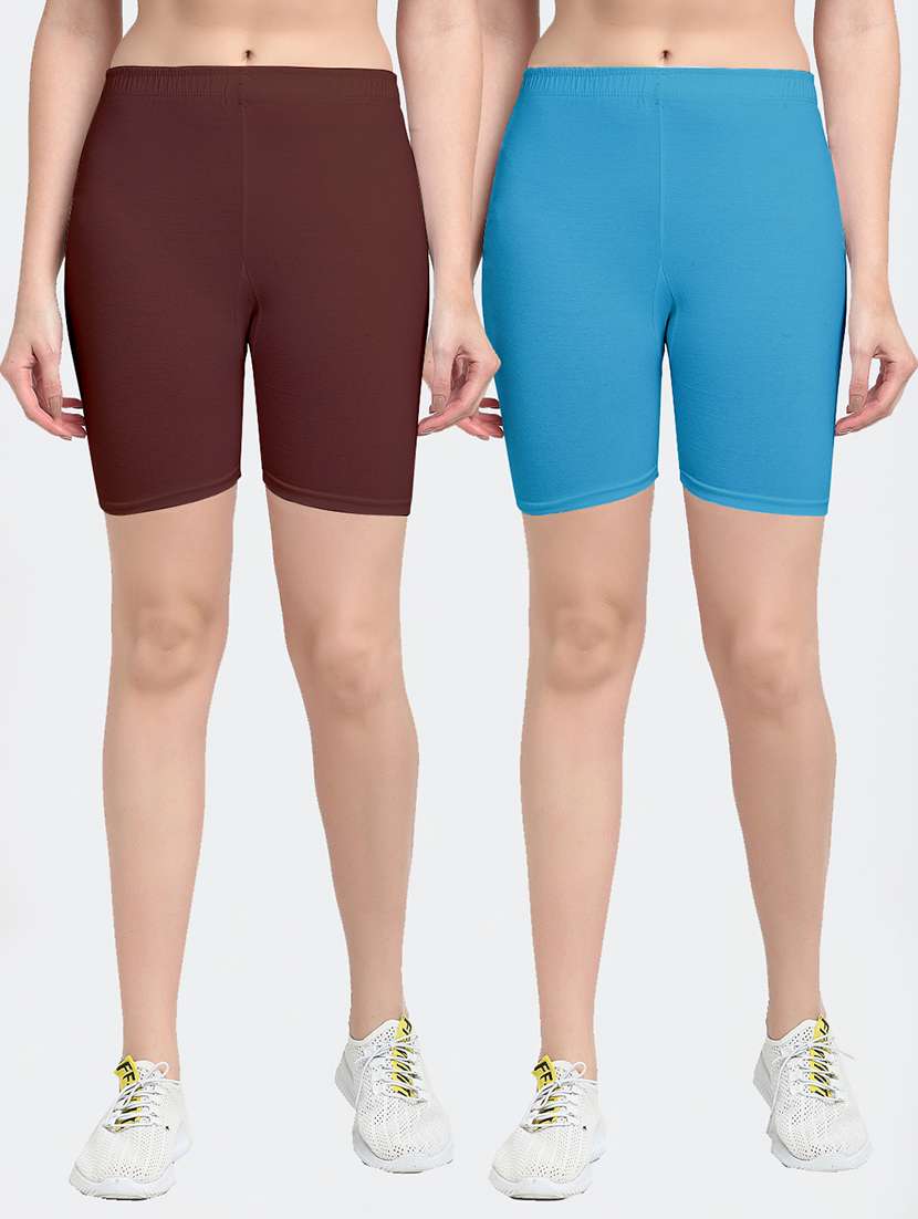 pack of 2 mid rise solid short
