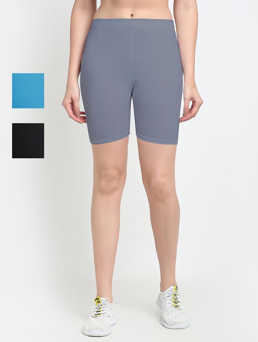 pack of 3 mid rise solid short - 18904014 - Zoom Image - 0