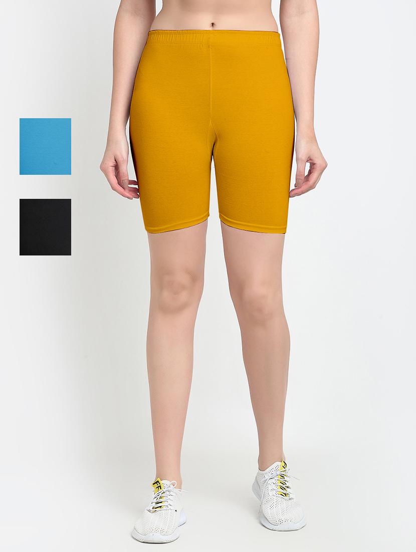 pack of 3 mid rise solid short - 18904039 - Zoom Image - 0