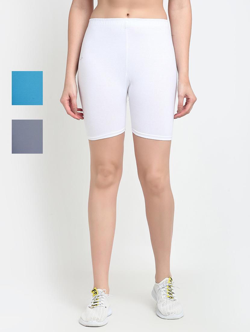 pack of 3 mid rise solid short - 18904050 - Zoom Image - 0