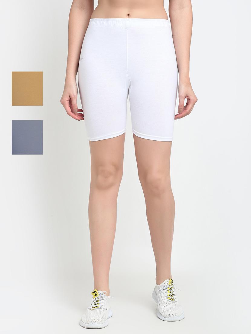 pack of 3 mid rise solid short - 18904051 - Zoom Image - 0