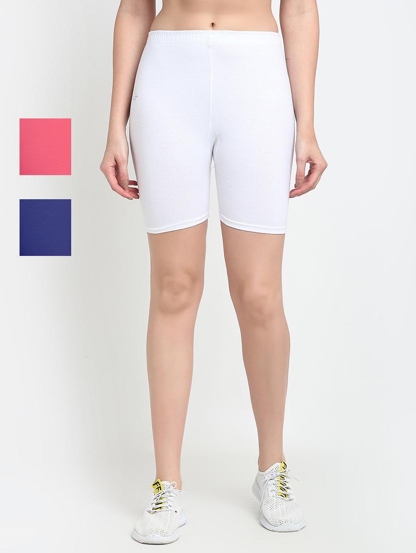 pack of 3 mid rise solid short - 18904052 -  Zoom Image - 0
