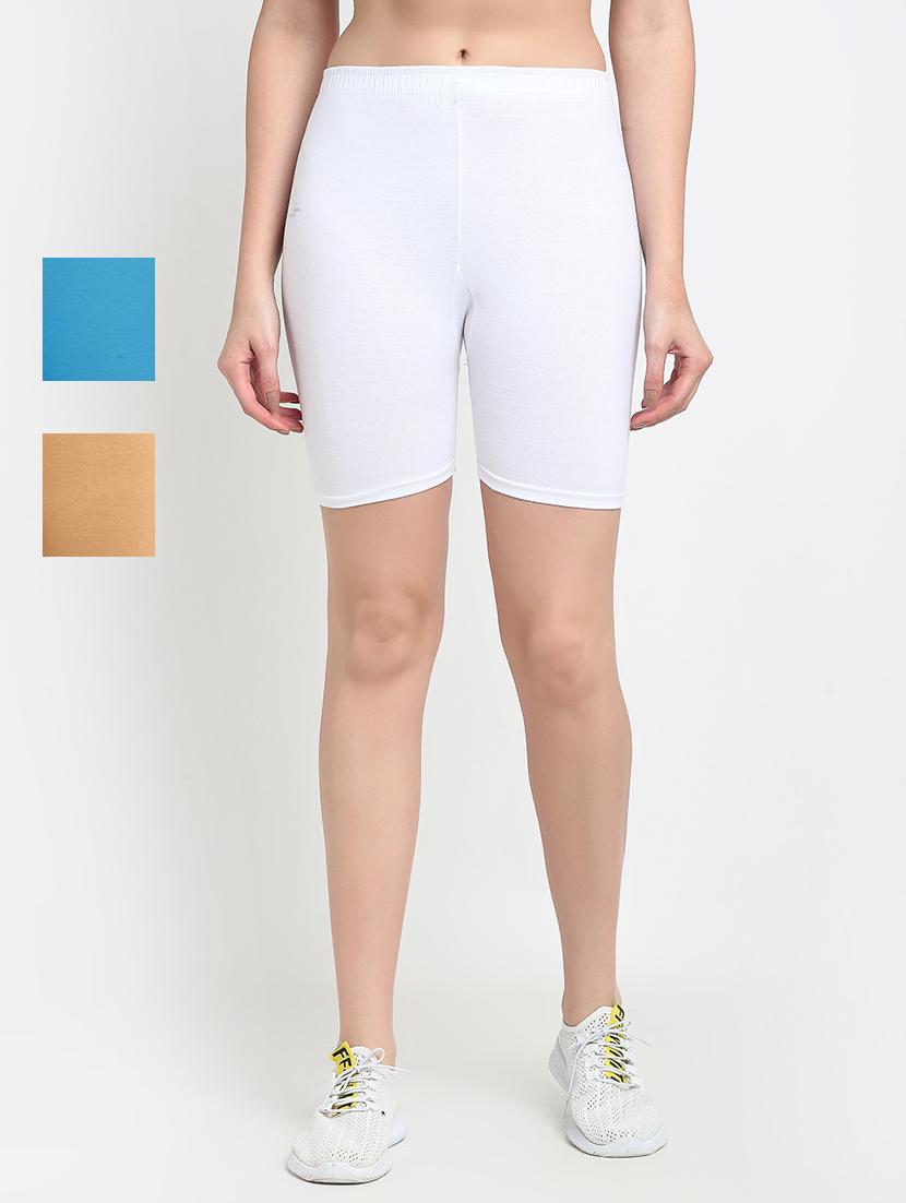 pack of 3 mid rise solid short - 18904062 -  Zoom Image - 0