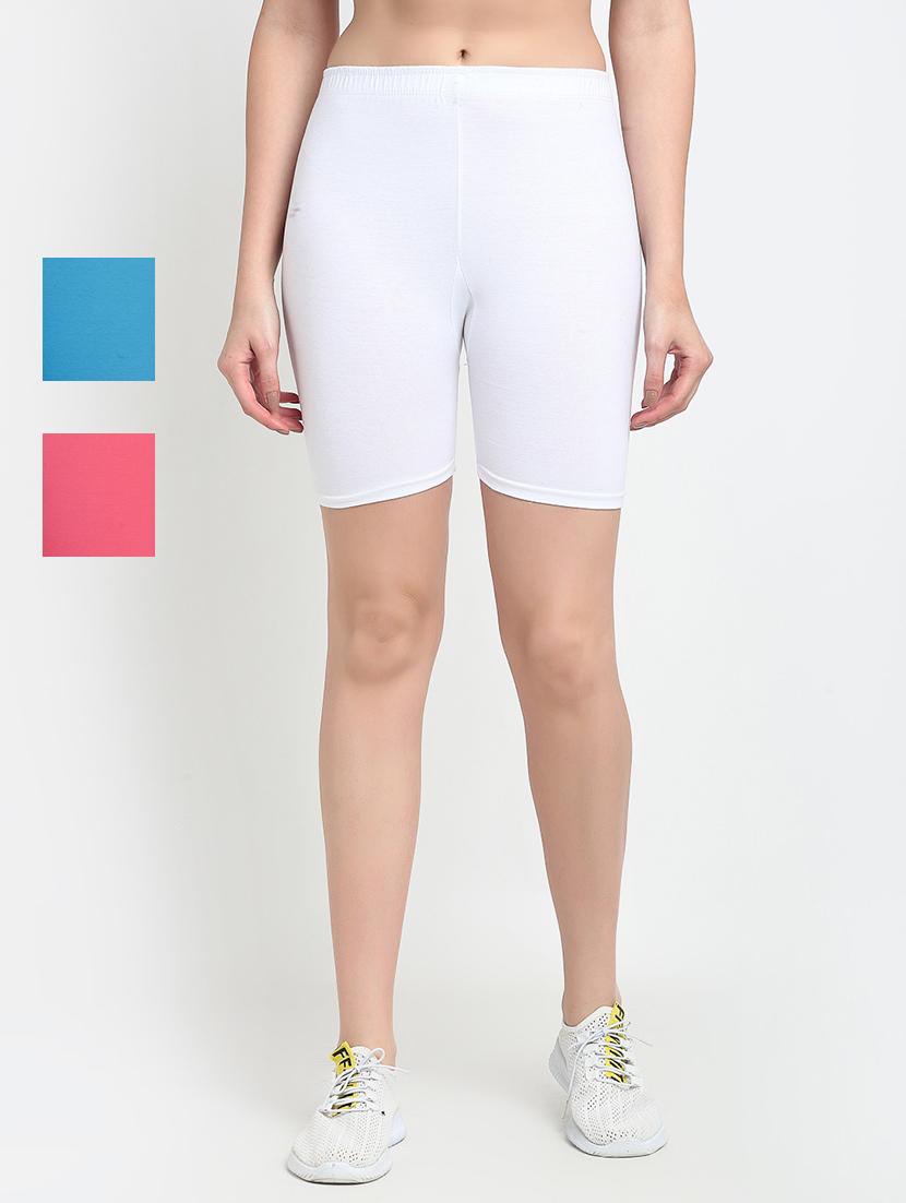 pack of 3 mid rise solid short - 18904069 -  Zoom Image - 0
