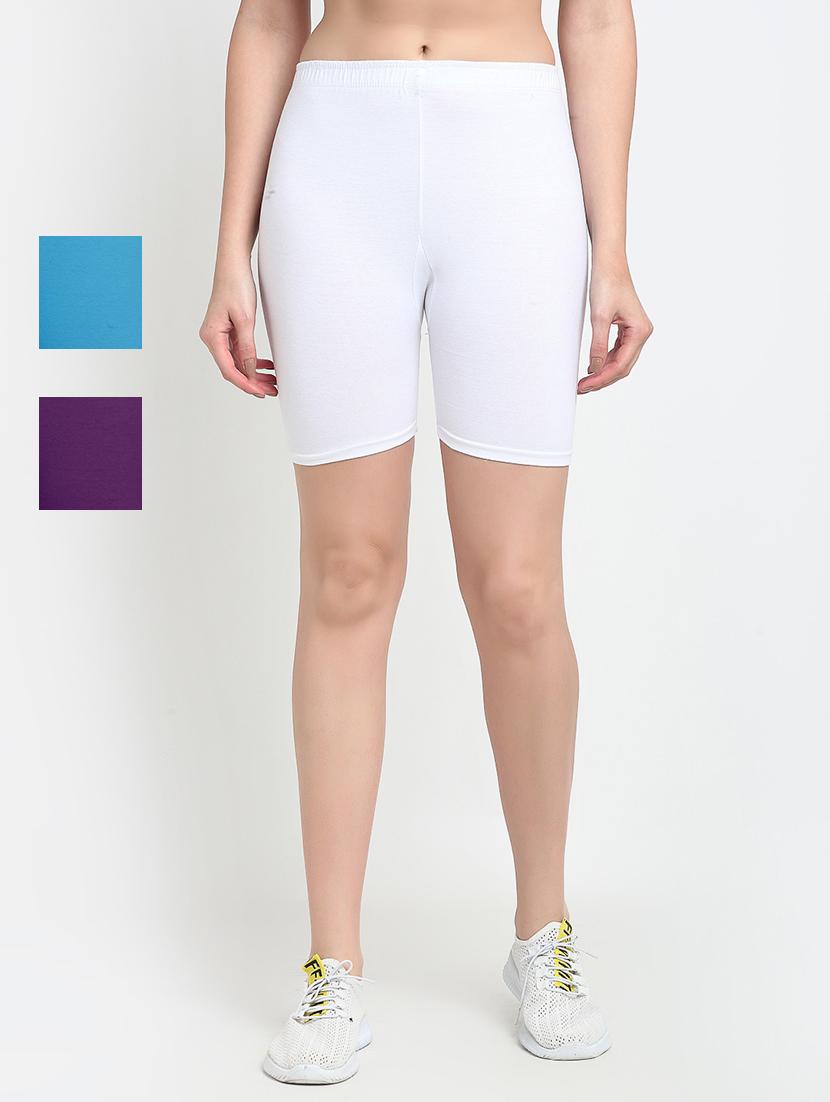 pack of 3 mid rise solid short - 18904071 -  Zoom Image - 0