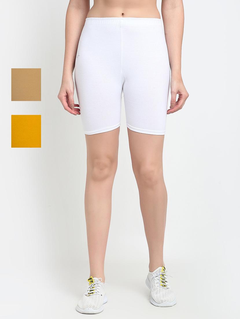 pack of 3 mid rise solid short - 18904079 -  Zoom Image - 0