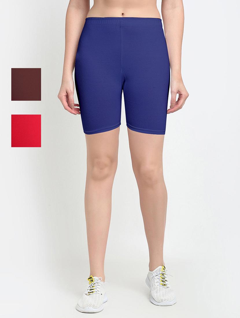 pack of 3 mid rise solid short - 18904091 - Zoom Image - 0