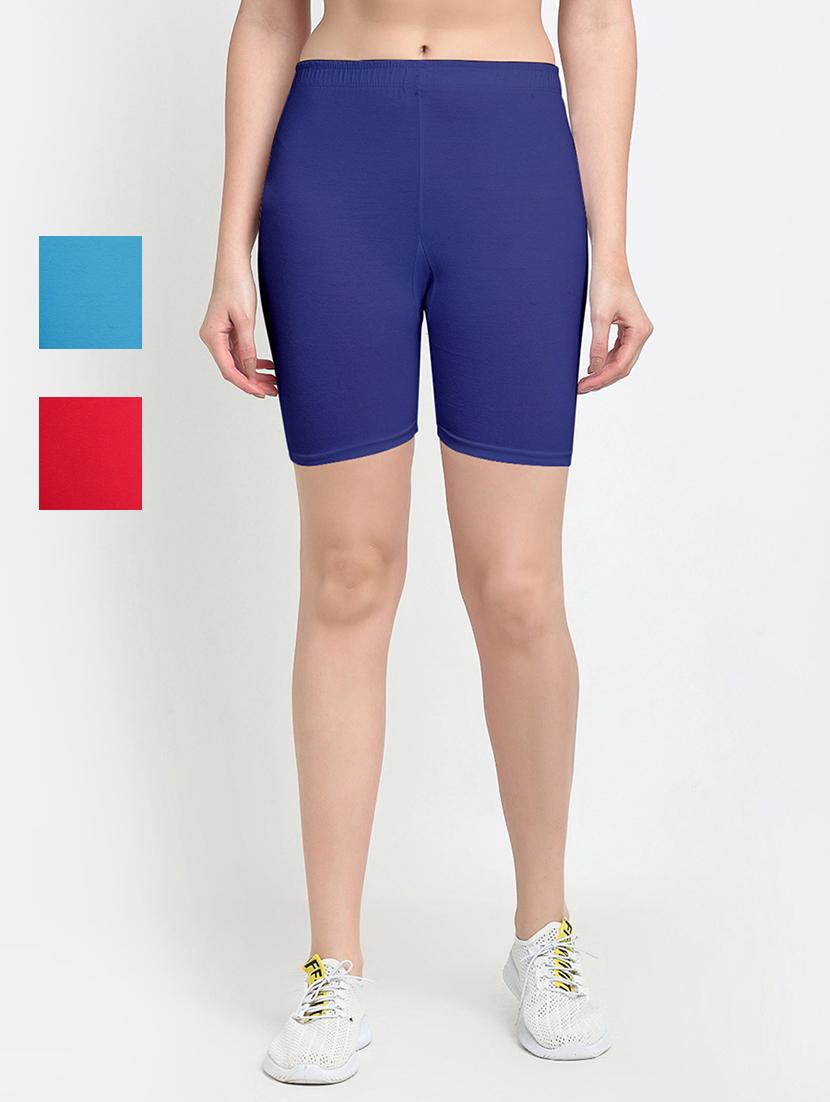 pack of 3 mid rise solid short - 18904092 -  Zoom Image - 0