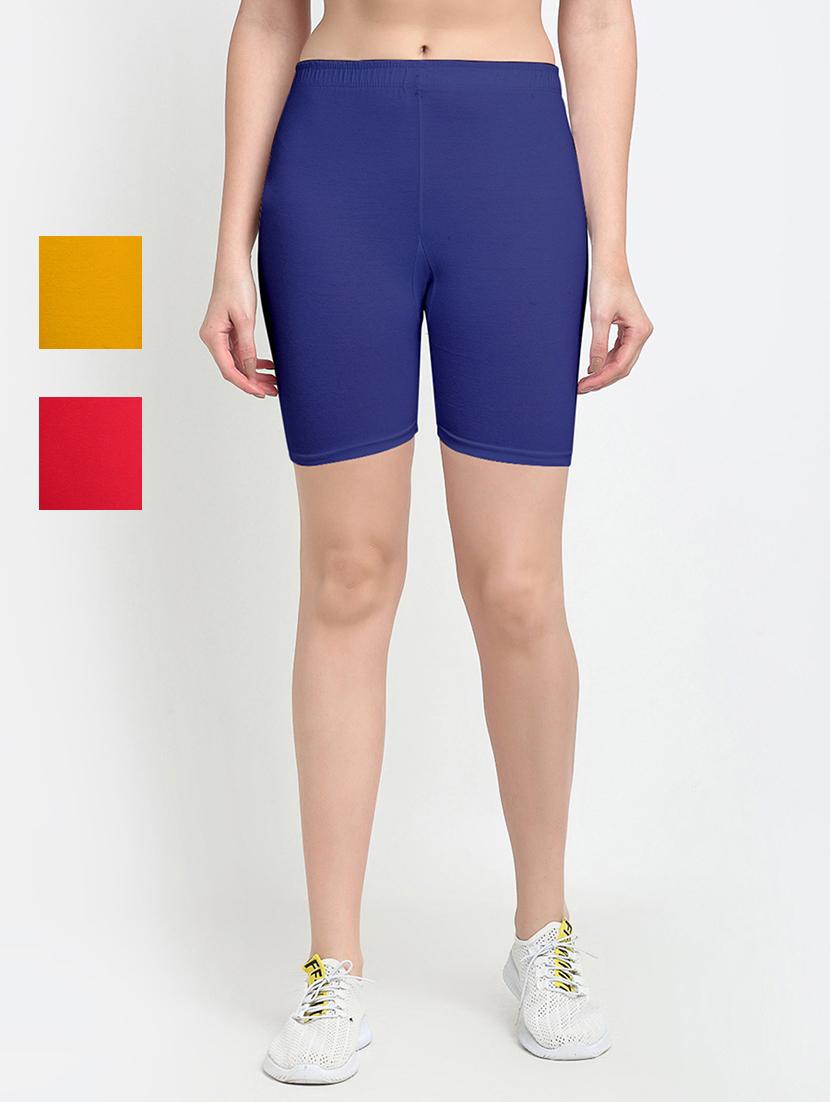 pack of 3 mid rise solid short - 18904093 -  Zoom Image - 0